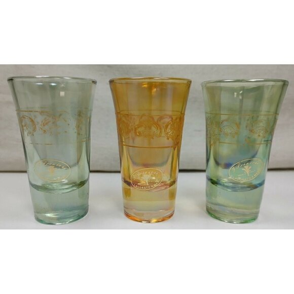 Lot Of 3 J. Preziosi Lavorato A Mano Orange Green Italian Art Shot Glasses VTG - Picture 11 of 11